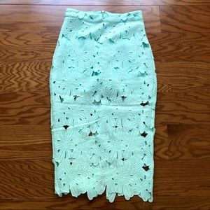 Nastygal Mint Midi skirt, size S